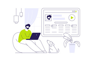 Time tracking software abstract, a Technology Illustration by Visual Generation