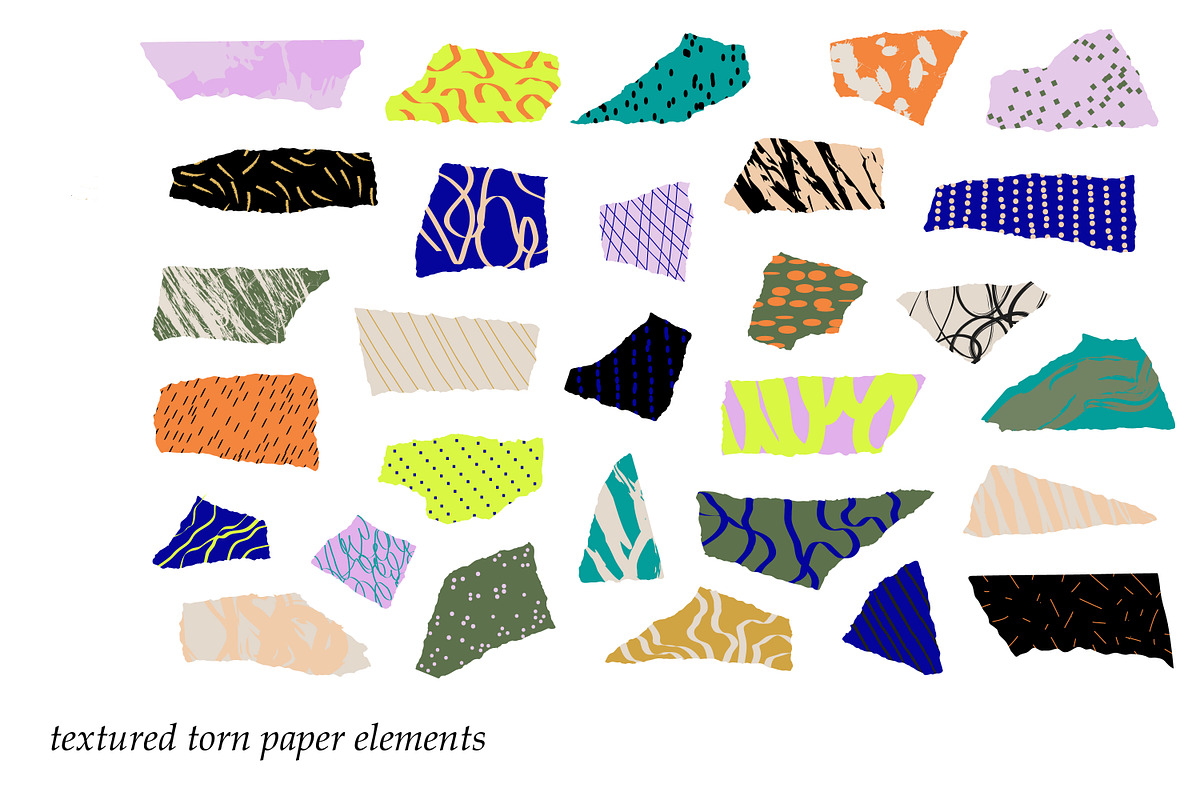 COLLAGE: patterns & cutout elements, an Object Graphic by Lena Nikolaeva (Photo 4 of 15)