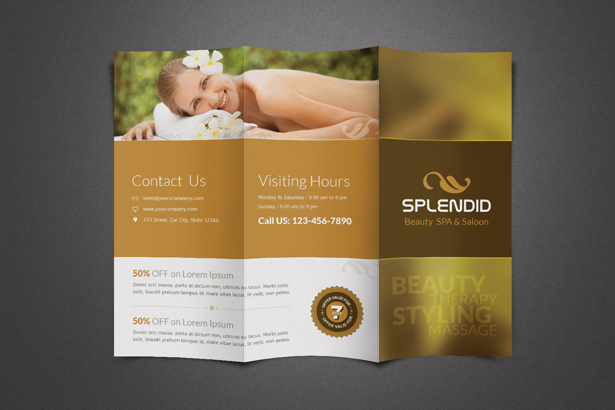 Trifold Brochure Mockup, a Print Template by Saptarang (Photo 1 of 4)
