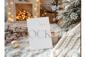 Holiday Greeting Card Mockup, a Product Mockup by MockupWizard