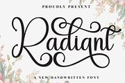 Radiant | Script Font, a Handwritten Font by Scratchones (Thumbnail 1 of 9)