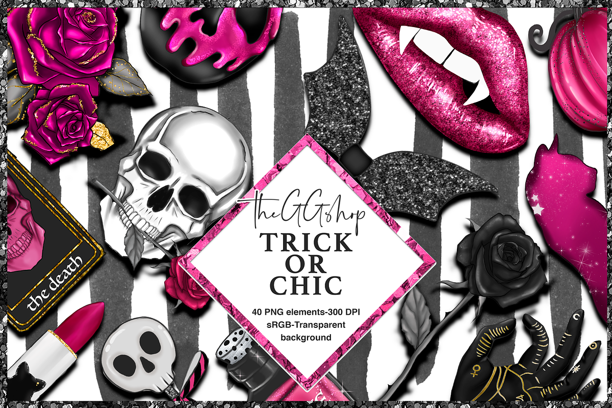 Cute Halloween Clipart set, an Illustration by The GG Shop (Photo 9 of 9)