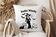 Halloween Vintage Witch Feelin Witch, an Illustration by DreamCafeArt (Thumbnail 5 of 7)