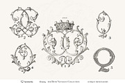 Antique Vintage Monogram Initial Q, an Object Graphic by Antique Monograms (Thumbnail 4 of 4)