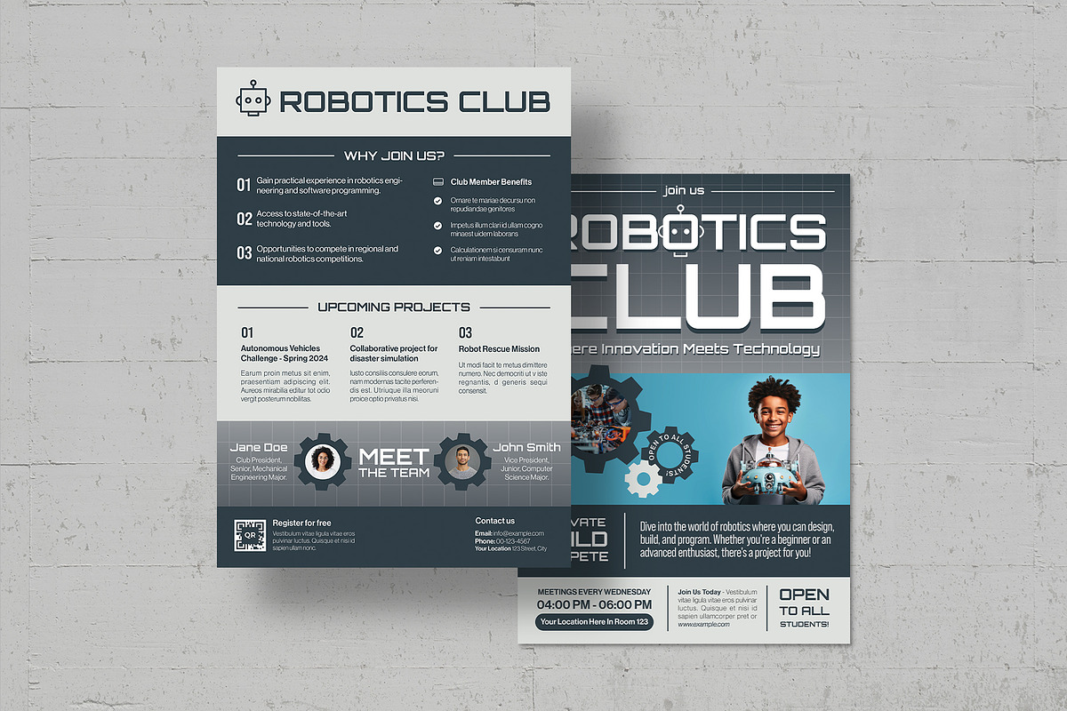 Robotics Club Flyer Template, a Flyer Template by BrandPacks (Photo 4 of 5)