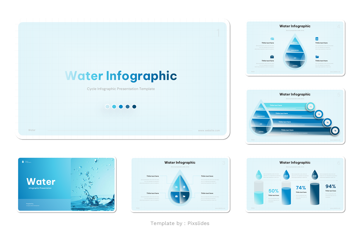 Water Infographic Presentation, a Presentation Template by Pixslides (Photo 2 of 4)