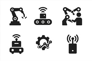 Robotic technology icons, an Illustration by ZinetroN
