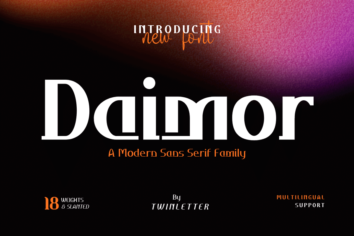 Daimor, a Sans Serif Font by twinstd (Photo 1 of 14)