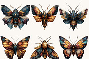 Mystical Moth Clipart Bundle, an Object Illustration by Design Scotch (Thumbnail 7 of 9)