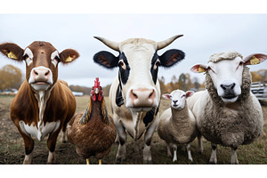 Close-up of farm animals including, an Animal Photo by Sergey Kotenev