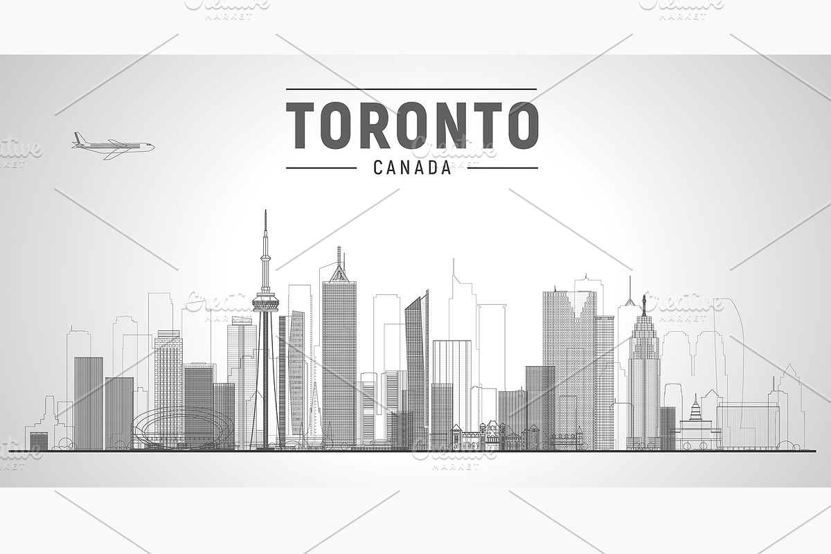 Toronto Canada city skyline, an Illustration by Sky and glass (Photo 4 of 5)