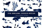 INK DREAMS: INDIGO OCEAN, a Decorative Illustration by HANNA V (Thumbnail 1 of 5)