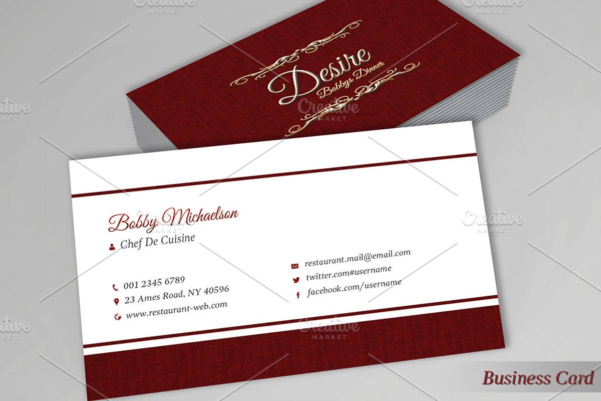 Restaurant Menu & Business Card, a Brochure Template by BettyDesign (Photo 8 of 9)