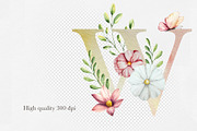 Flower alphabet, numbers watercolor, an Illustration by Navenzeles (Thumbnail 3 of 6)