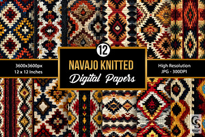 Navajo Knitted Blanket Patterns, a Pattern Graphic by Creative Store