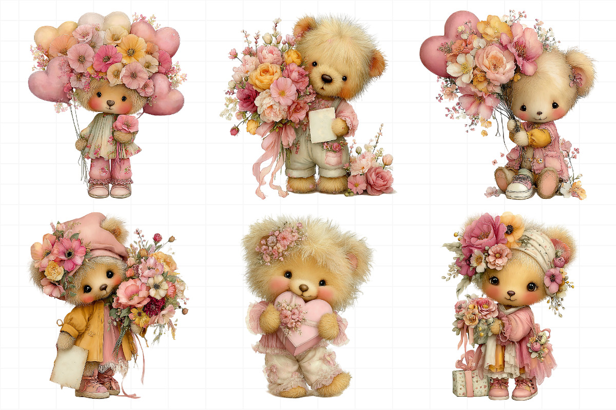 Mother’s Day Teddy Bear Clipart, an Illustration by Daily.Designs (Photo 7 of 8)