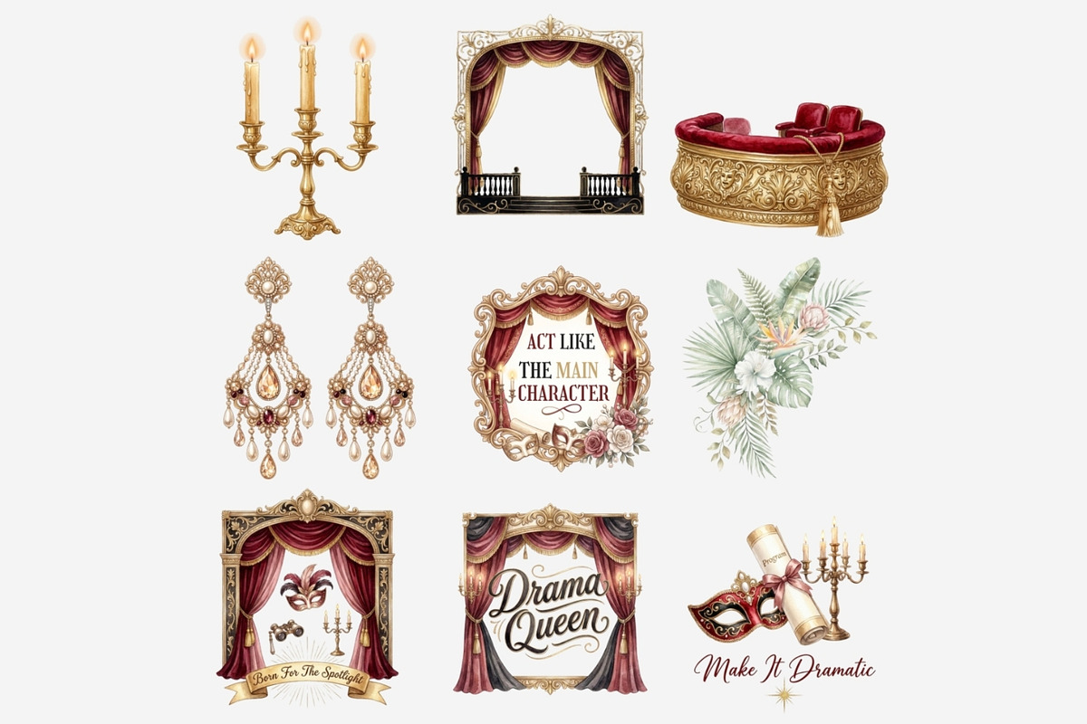 Watercolor Opera Theater Bundle, a Person Illustration by Tanya Kart (Photo 5 of 13)