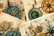 Antique Maritime Chronicles, a Background Graphic by Curve Design (Thumbnail 2 of 8)