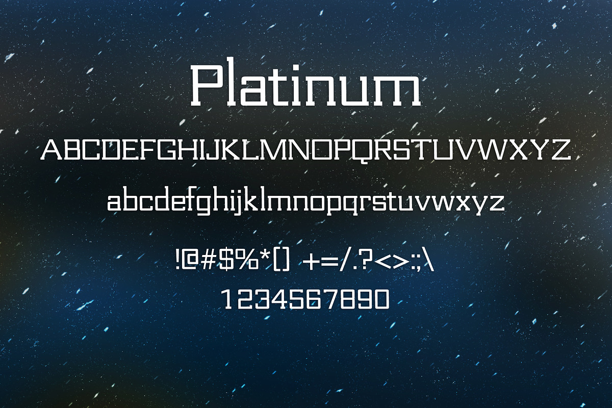 PLATINUM font preview 2