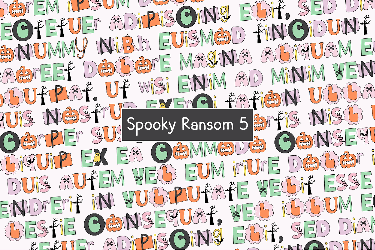SPOOKY RANSOM Halloween Cut Out Font, a Handwritten Font by Blush Font Co. (Photo 13 of 14)