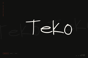 Teko — Marker-Style Display Font