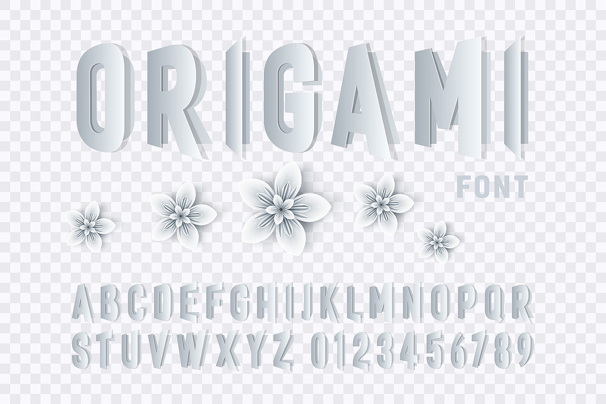 Origami Paper Alphabet Font, a Graphic by Pro_Vector (Photo 2 of 2)