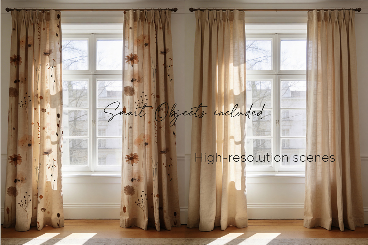 Softlife Curtain Mockup Collection, a Household Mockup by Vika_Softlife (Photo 5 of 6)