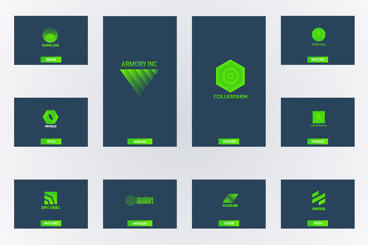 100 abstract logo, a Branding & Logo Template by airunreal (Photo 8 of 13)