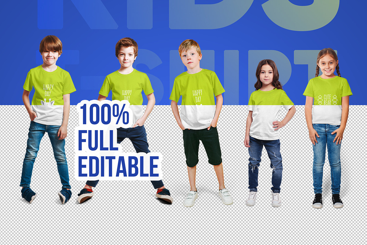 Mixed Kids T Shirt Mockups Vol2, a Shirt Mockup by Hi, Mock-Up! (Photo 2 of 15)