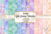 Gold Fantasy Watercolor Backgrounds, a Texture Graphic by Digital Curio (Thumbnail 1 of 5)