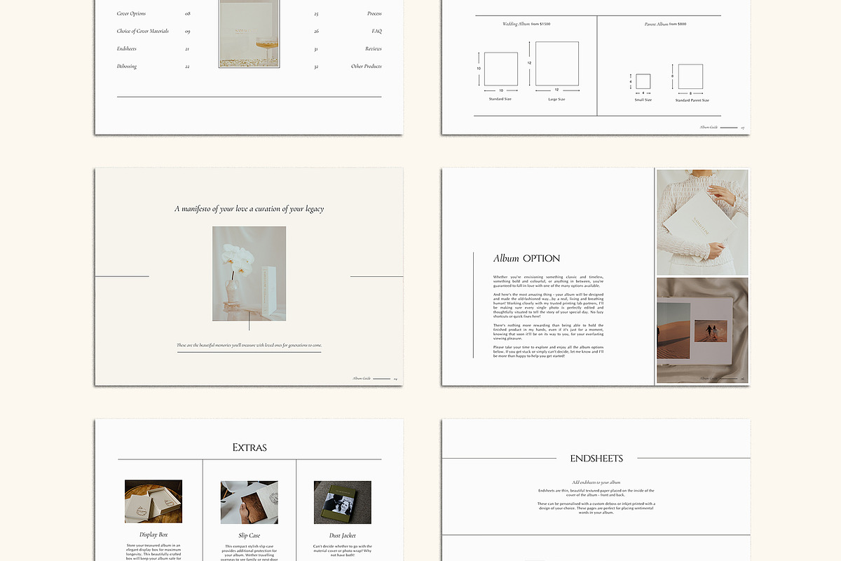 Minimal | Album Guide PDF, a Templates & Theme by Studio Leelou (Photo 2 of 10)