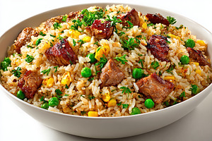 Beef Fried Rice Bowl Delicious Asian, a Photo by Pixeness Studio