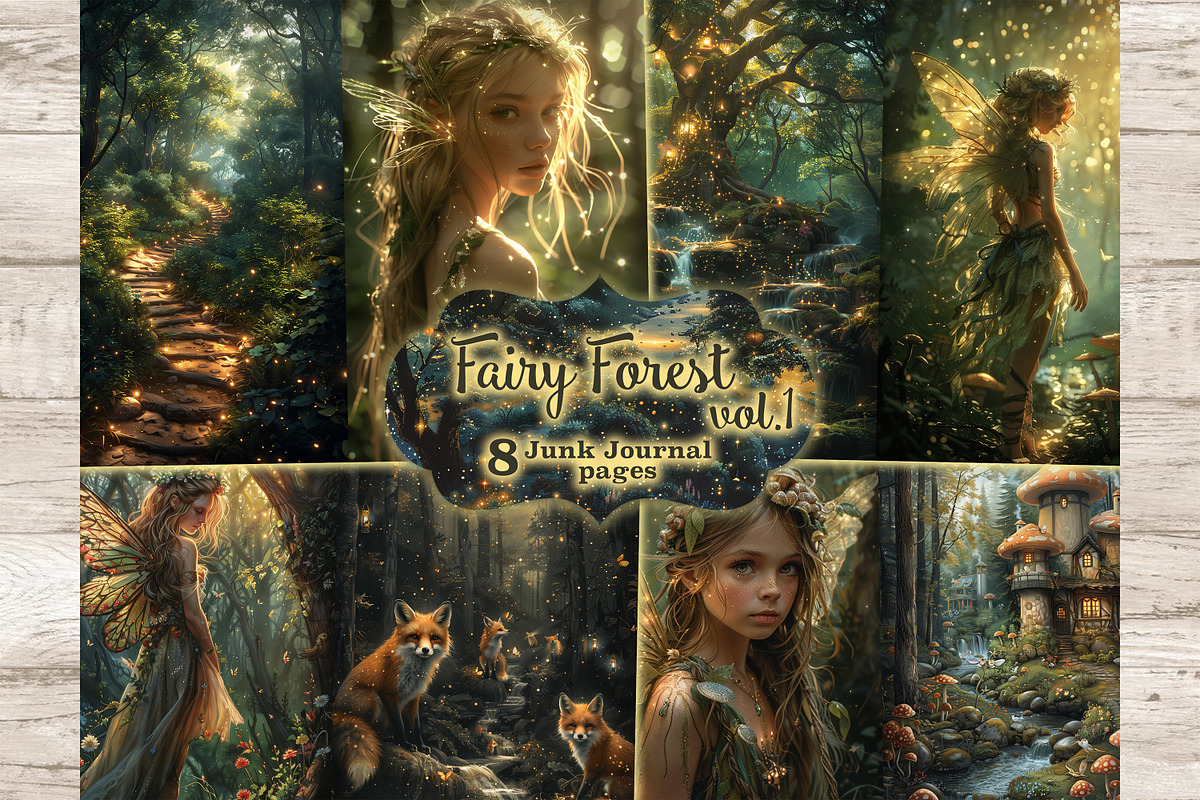 Fairy Forest Junk Journal Page, a Person Illustration by GlamArtZhanna (Photo 1 of 10)