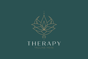 Therapy Lotus Flower Logo Wellness, a Branding & Logo Template by Signatoro