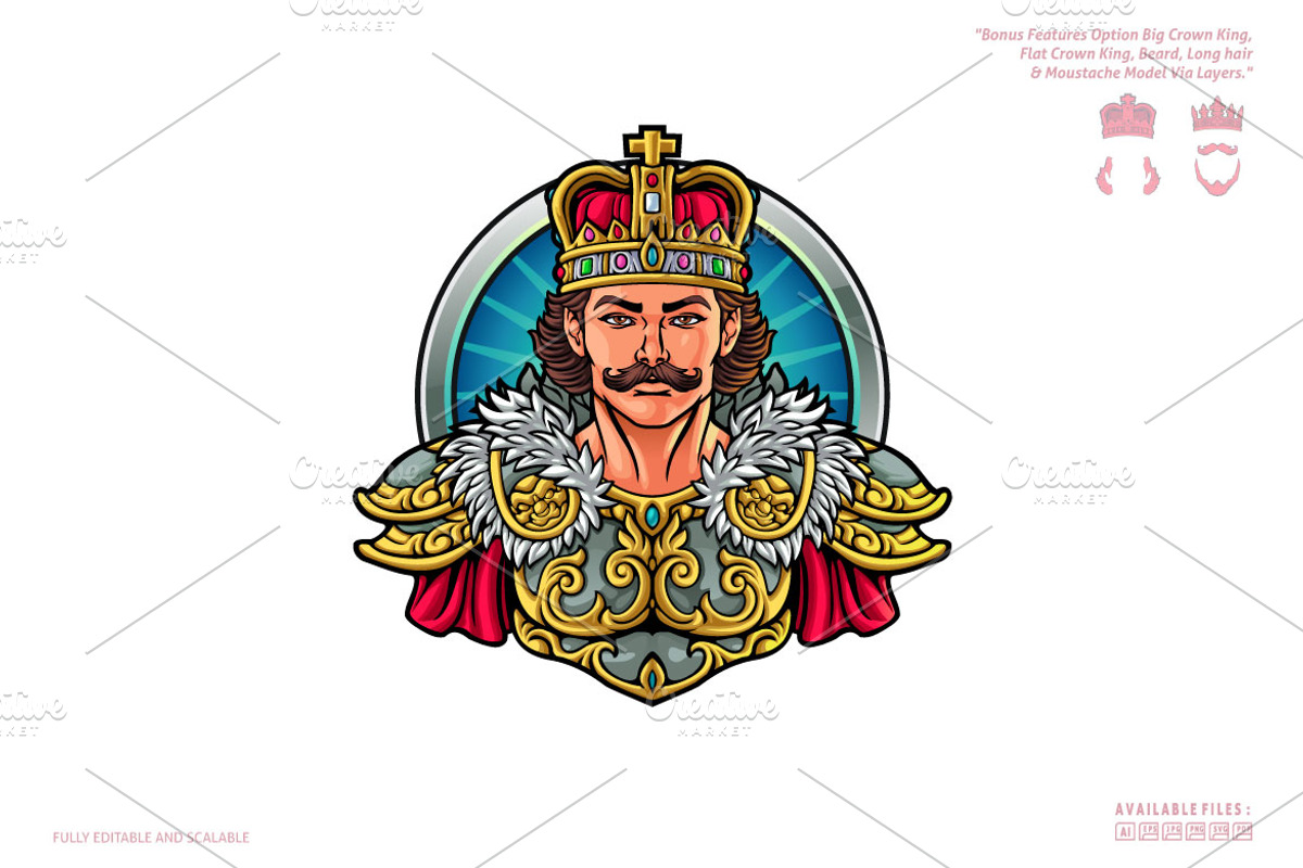 The King Logo Template, a Branding & Logo Template by Kongstones_std (Photo 3 of 7)