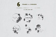 Monstera Ink Brush Botanical Vector, a Decorative Illustration by Momosama Studio (Thumbnail 3 of 9)