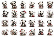 Watercolor spring panda clipart, an Illustration by SinaCreation (Thumbnail 2 of 11)
