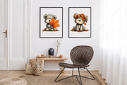 Whimsical Teddy Bear Fall Clipart, a Seasonal Illustration by Canvas Craft (Thumbnail 7 of 10)