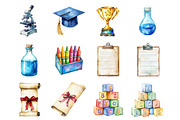 Back to School Clipart, an Illustration by Design Market (Thumbnail 3 of 3)