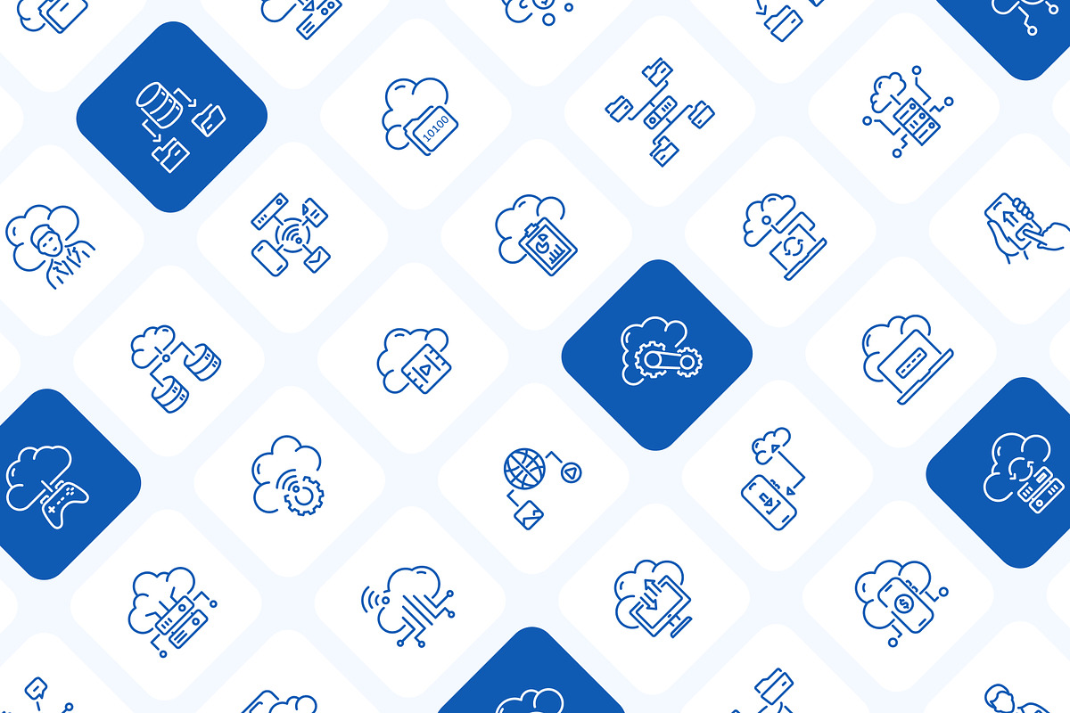 Cloud technology Icon, an Outline Icon by Prosymbols (Photo 4 of 7)