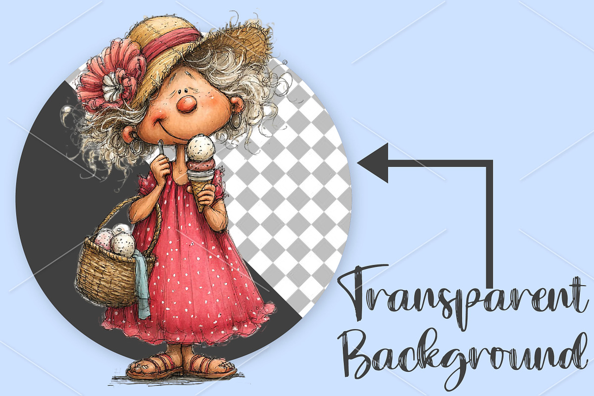Funny Grandma Summer Clipart, a Seasonal Illustration by Canvas Craft (Photo 2 of 7)
