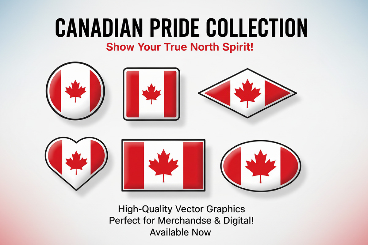 Diverse Canadian Flag Icons, a Duotone Icon by Saba Vector (Photo 2 of 3)