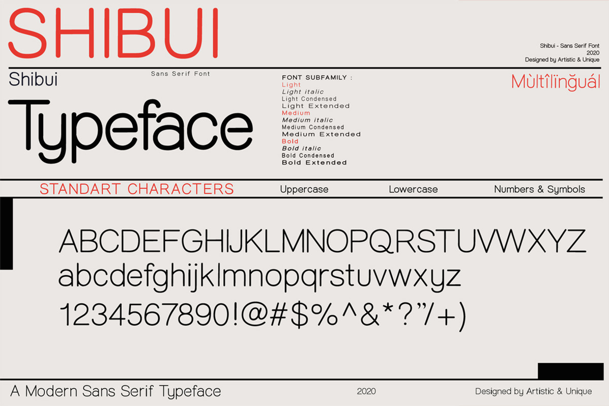 Shibui - Sans Serif font Family preview 4