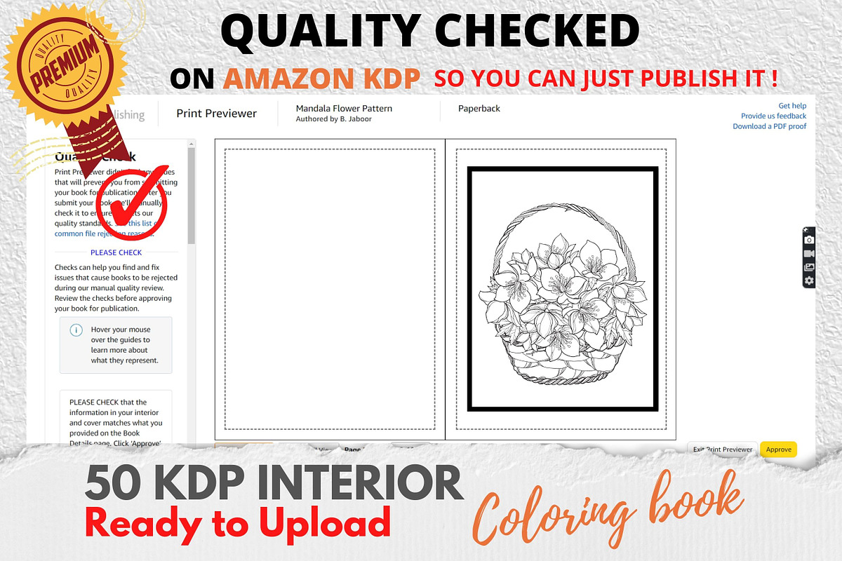 KDP Interiors, Flower Coloring Book, an Illustration by Jaboor Magics (Photo 4 of 5)