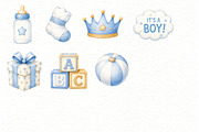 Baby Shower Boy Clipart, an Animal Illustration by Villa 11 Estudio (Thumbnail 5 of 11)