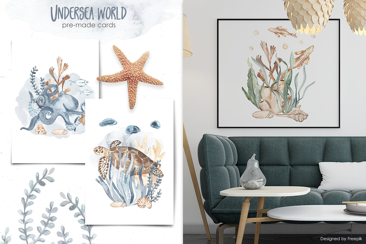 Undersea world Watercolor Part II, an Animal Illustration by Marina Ermakova (Photo 8 of 13)