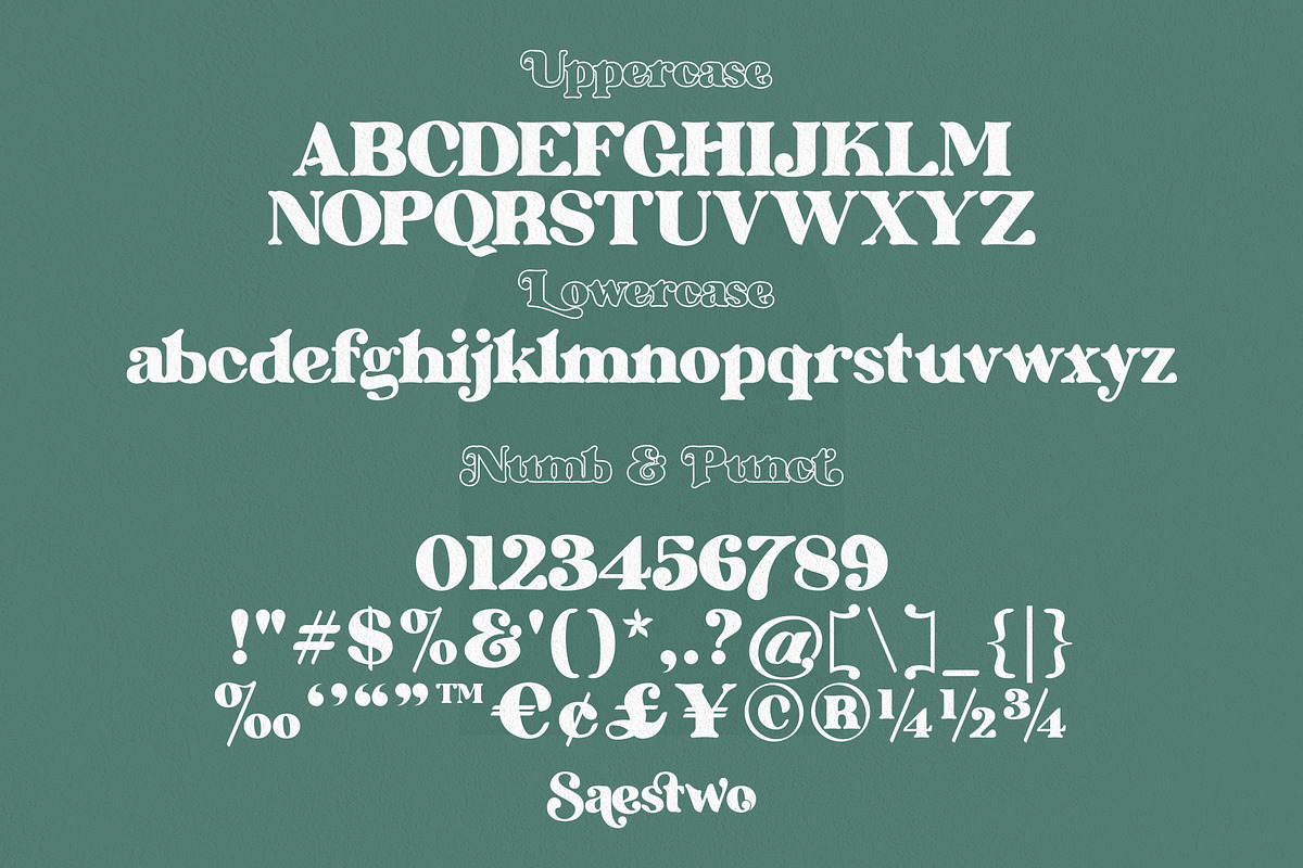 Saestwo - Playful Retro Serif, a Serif Font by SemutHitam Creative (Photo 7 of 10)