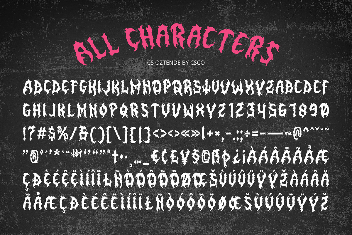 CS Oztende – Black Metal Font, a Blackletter Font by Craft Supply Co. (Photo 8 of 8)