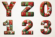 Christmas Patchwork Alphabet, an Illustration by RobertsArt (Thumbnail 6 of 7)