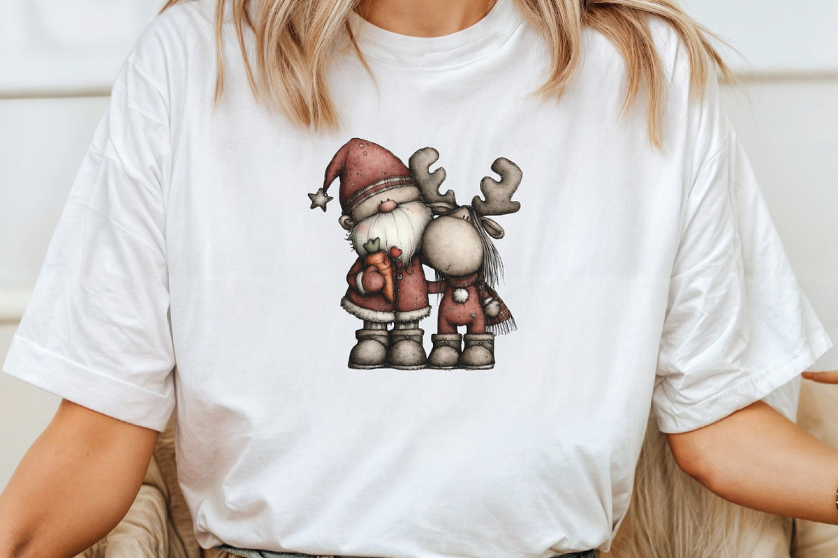 Whimsical Santa & Reindeer Clipart, an Illustration by CraftArtStudio (Photo 4 of 6)